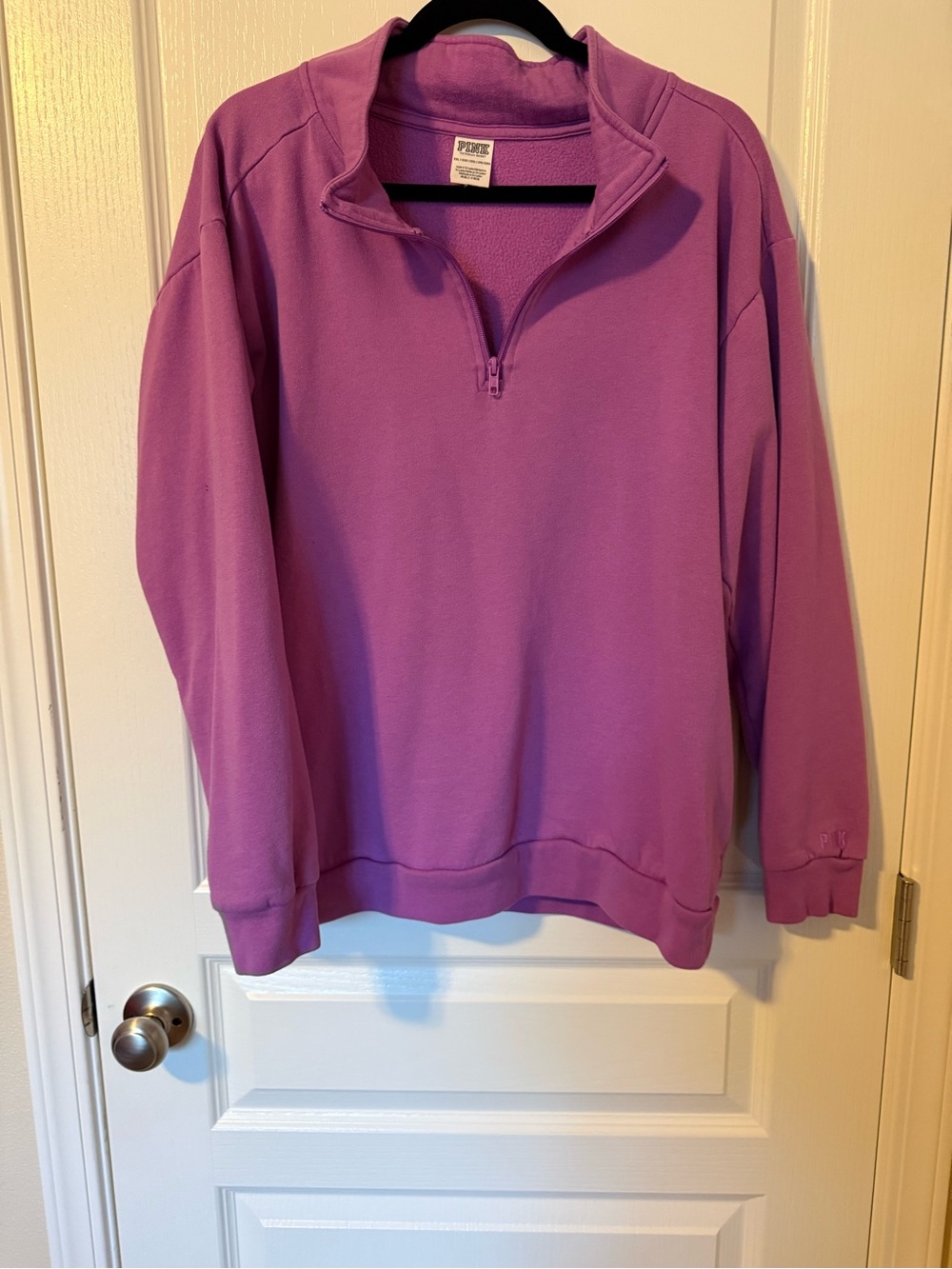 PINK Victoria's Secret Purple Half-Zip Pullover Sweatshirt